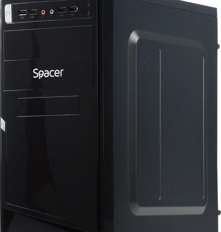 Carcasa SPACER SPC-MOON, Mid Tower, Black
