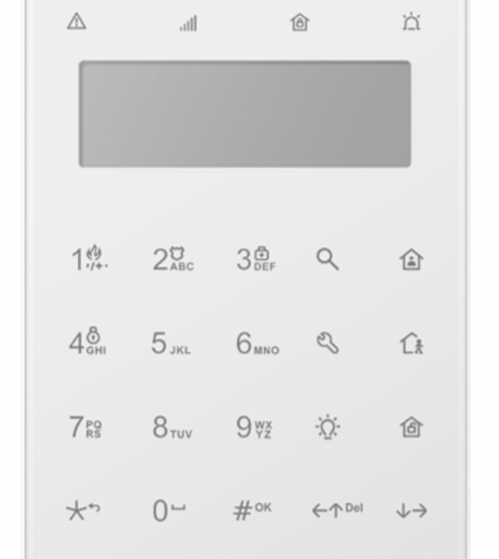 Tastatura LCD pentru AX PRO DS-PK501LTM-HWE;314300669 Ecran LCD Armare one-touch(fără