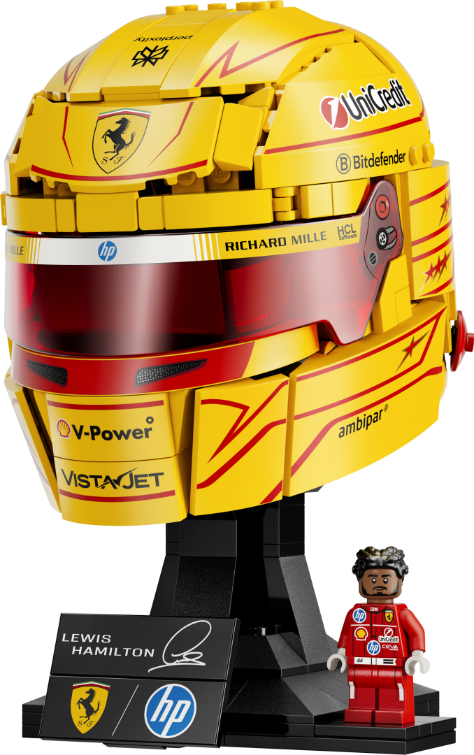 CASCA LUI LEWIS HAMILTON SCUDERIA FERRARI HP LEGO43022