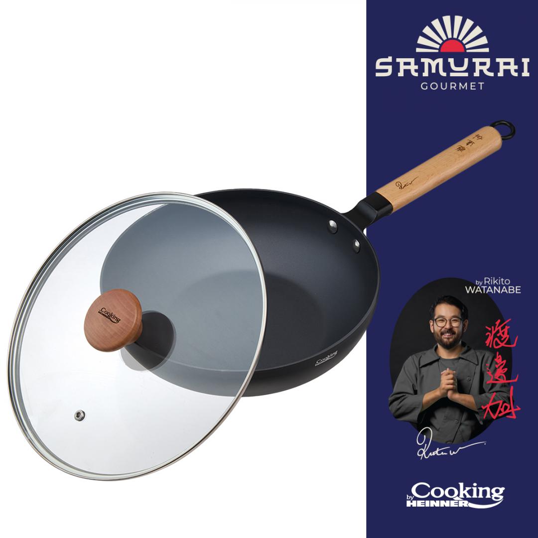 TIGAIE WOK + CAPAC 26X7.5CM, RIKITO WATANABE, SAMURAI GOURMET, COOKING - imagine 4
