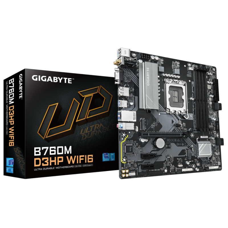 Placa de baza Gigabyte B760M D3HP WIFI6, Socket 1700, DDR5,