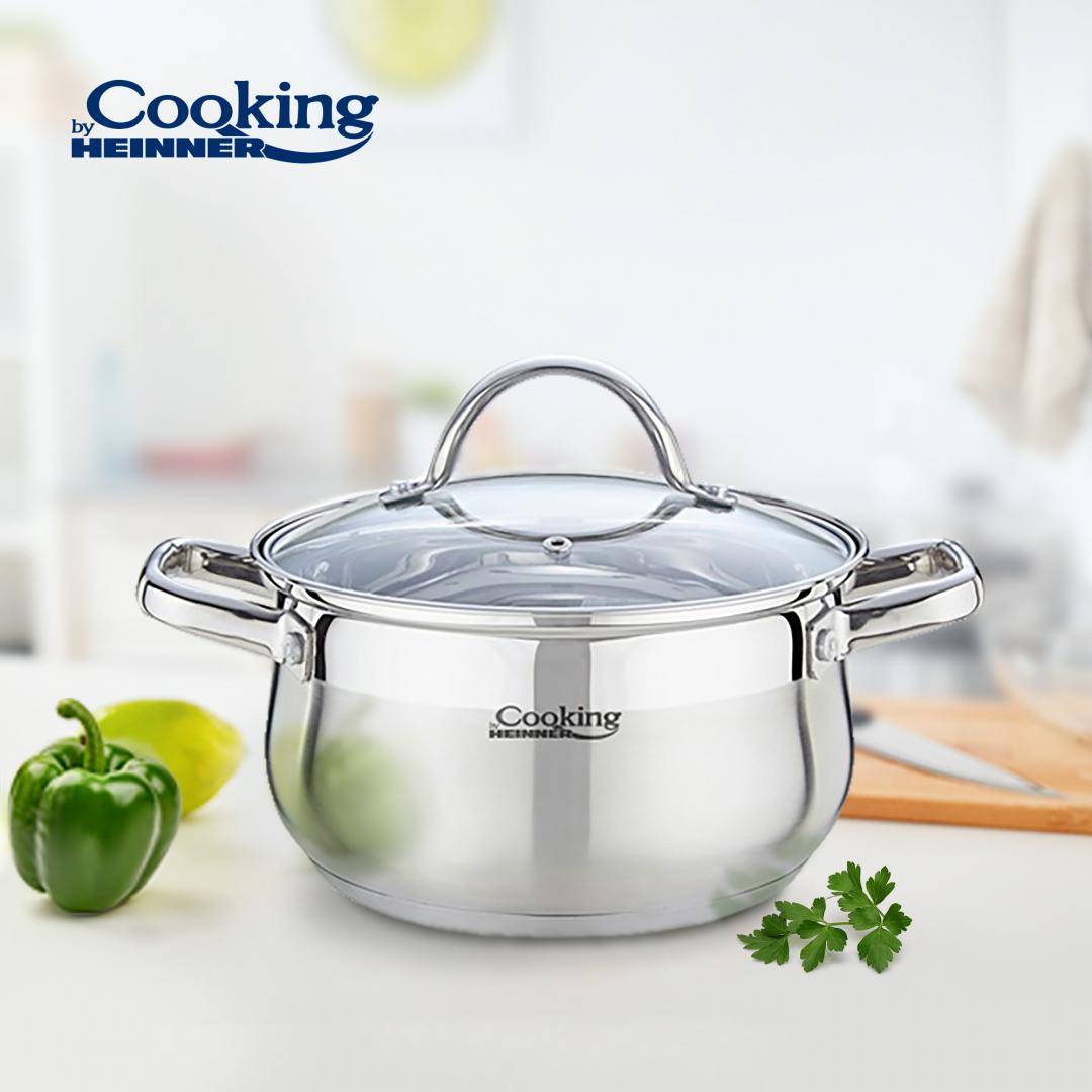 SEMIOALA INOX+CAPAC, 20 X 11.5 CM, 3.6 L, AMIRA, COOKING - imagine 4