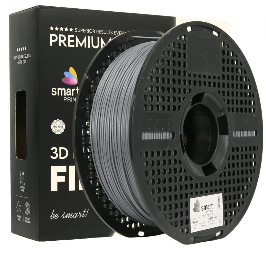 SMART PRINT 3D FILAMENT 1KG PETG+CF GRAY, continut de fibra