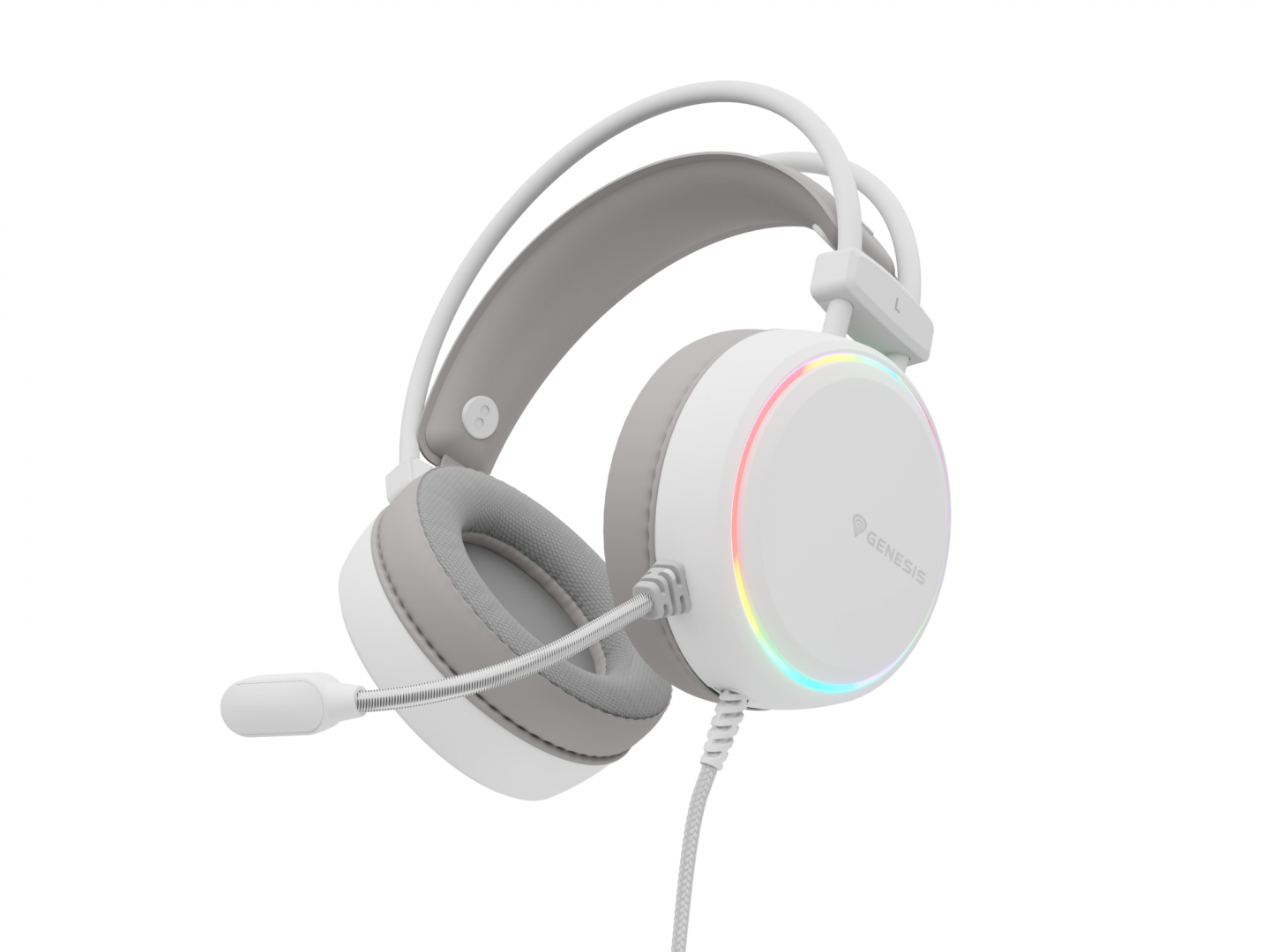 Casti Gaming Head-band GENESIS NSG-2308, Wired, Alb - imagine 3