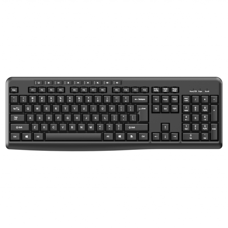 Tastatură wireless 2.4G SRXK-SKB706W, Tastatură: cu rând independent de taste