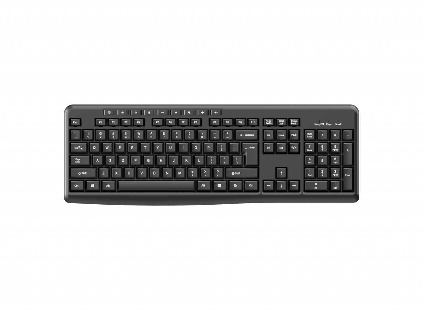 Tastatură wireless 2.4G SRXK-SKB706W, Tastatură: cu rând independent de taste