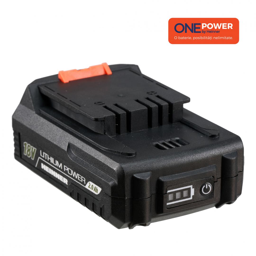 ONE POWER by HEINNER ACUMULATOR 18V 2.0Ah LI-ION - imagine 3
