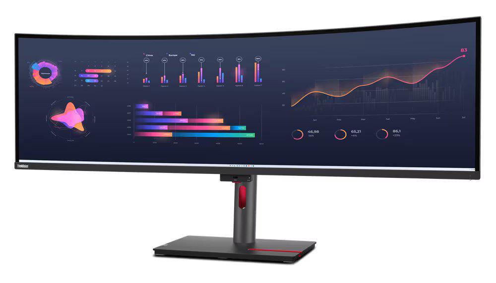 Monitor Lenovo ThinkVision P49w-30, 49'' IPS, DQHD (5120x1440), Anti- glare, - imagine 4