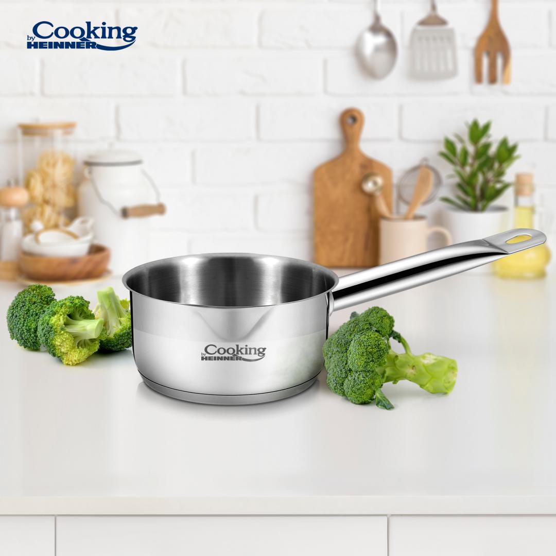CASEROLA INOX 12X6 CM, 0.6 L, MAESTRO, COOKING BY - imagine 3