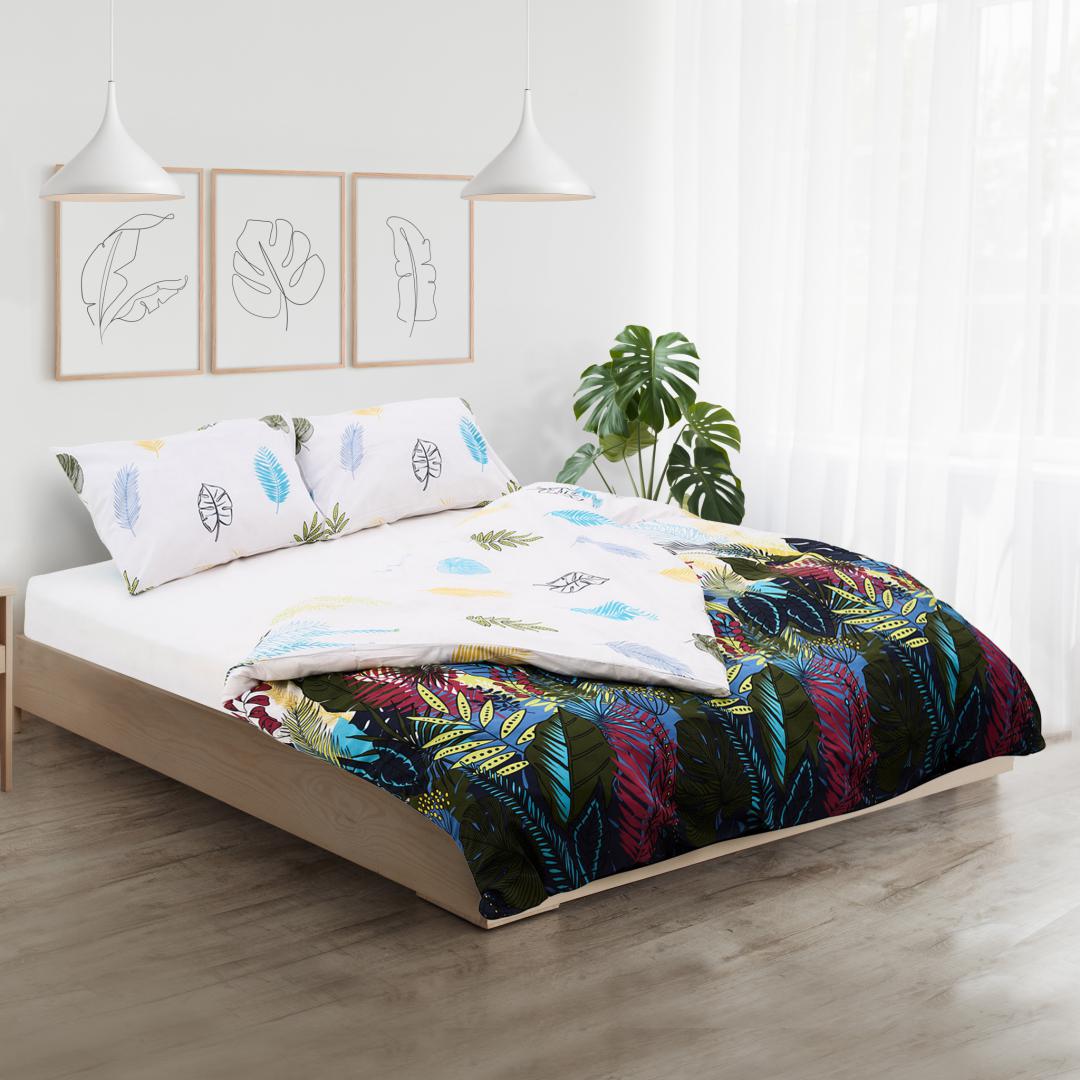 Lenjerie kingsize, bumbac,132 TC, Lora - imagine 4