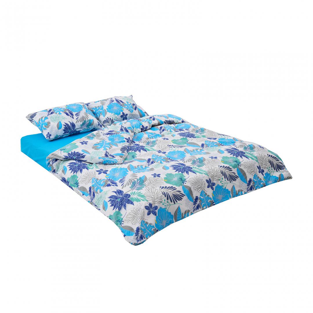 Lenjerie kingsize, bumbac,132 TC, Ciel - imagine 6