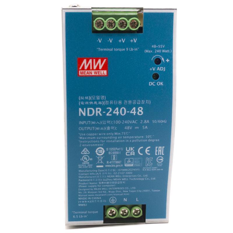 Sursa de alimentare Hikvision NDR-240-48; Tensiune iesire: 48VDC @5A, Tensiune