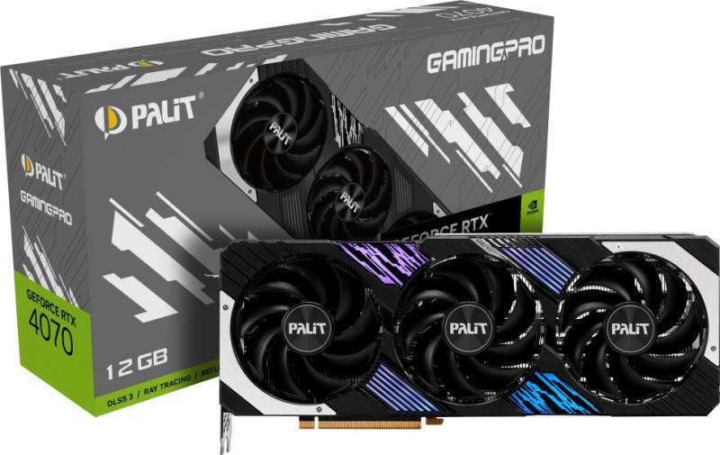 Placa video Palit GeForce RTX 4070 GamingPro 12GB GDDR6X 192-bit