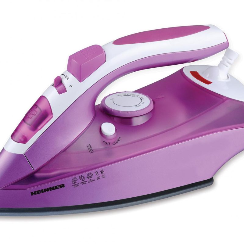 Fier de calcat Heinner 2900, Purple, 2400W, talpa ceramica, termostat