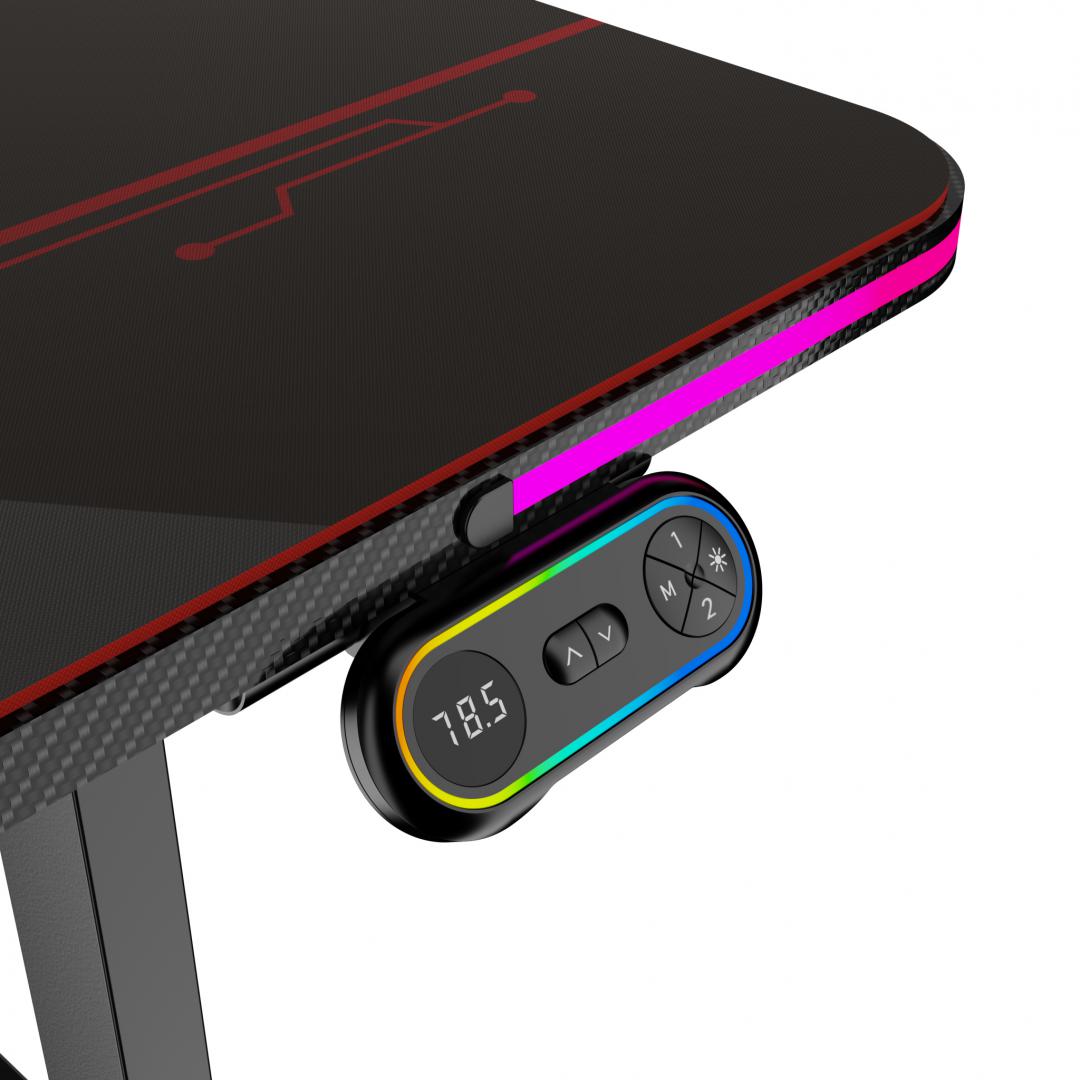 Birou electric Serioux Carbon Pro RGB, reglabil pe inălțime, Dimensiuni - imagine 9