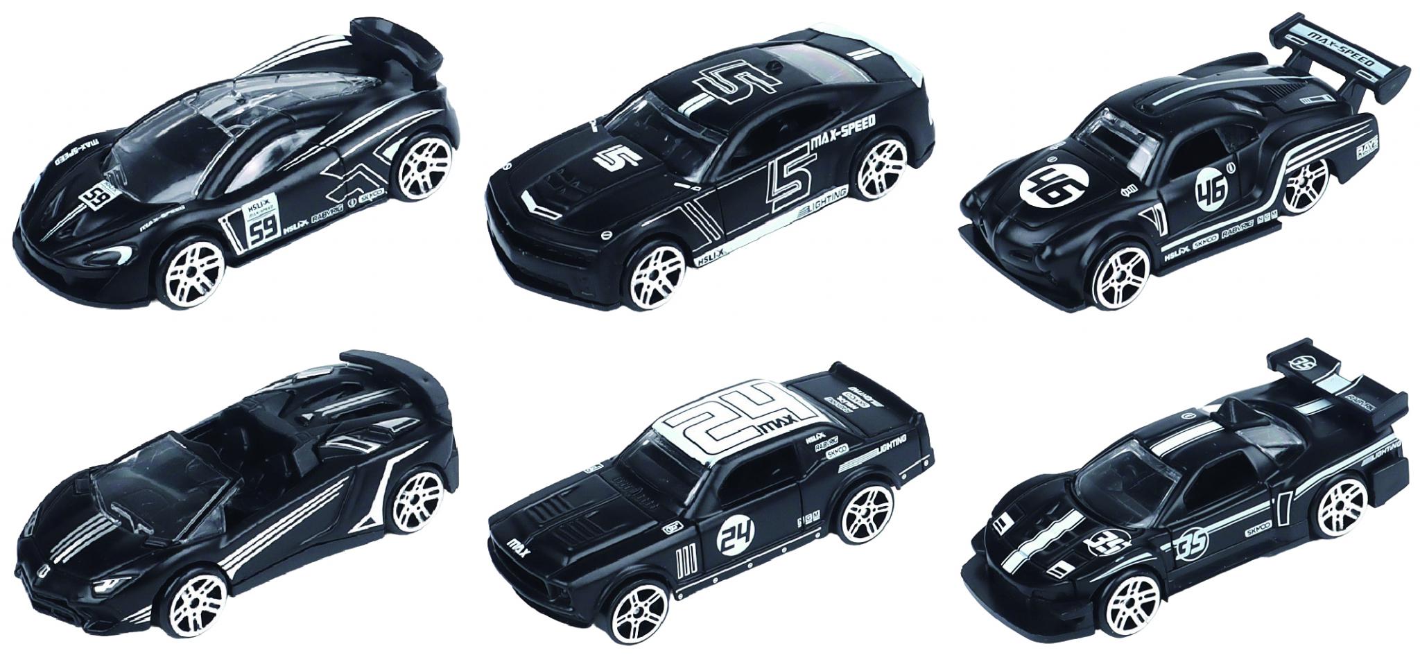 MACHETA DIE CAST, SET 6 MASINI CURSE, SCARA 1/64, 7.5CM, - imagine 4