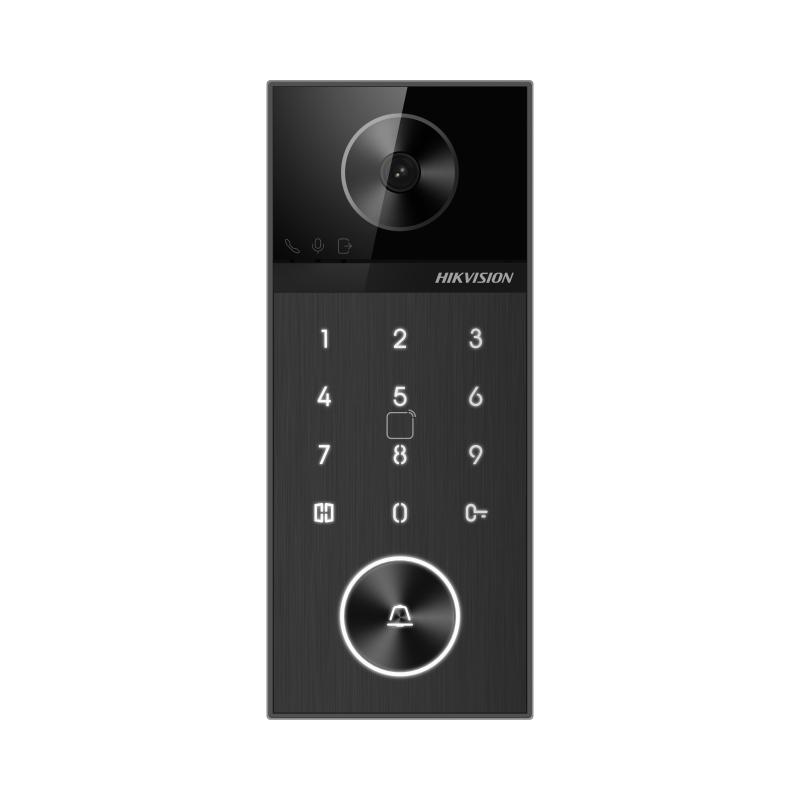 Post videointerfon de exterior WI-FI Hikvision DS-KV6124-WBE1, montaj aparent, camera
