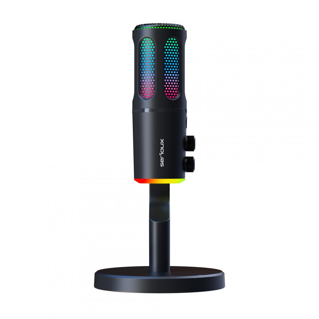 Microfon Gaming de birou Serioux SU8, condenser, unidirectional, frecventa raspuns - imagine 5