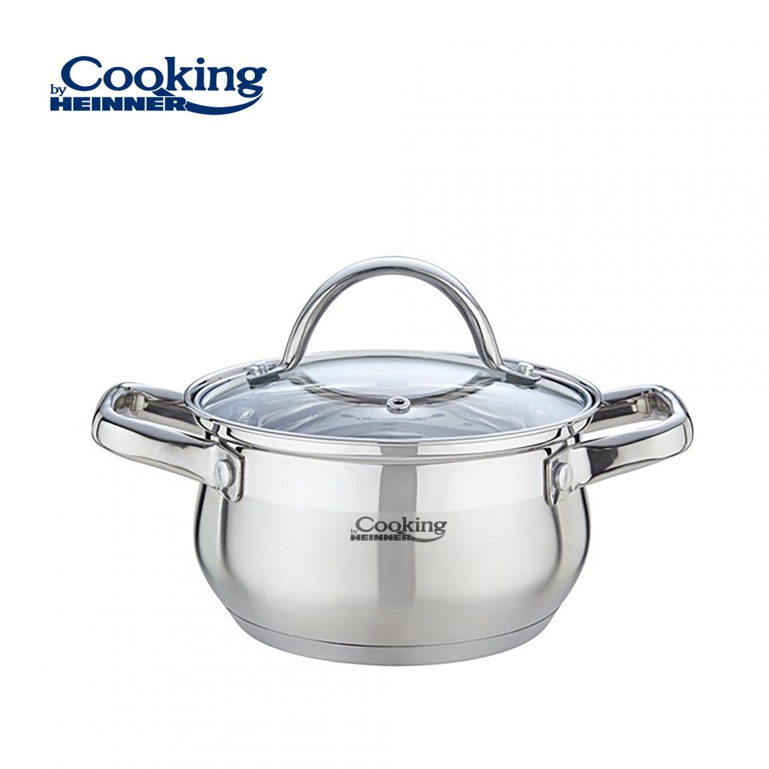 SEMIOALA INOX+CAPAC 18 X 10.5 CM, 2.6 L, AMIRA, COOKING