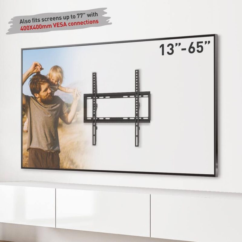 Suport TV de perete Barkan fix, compatiblitate ecran 13-65", greutate