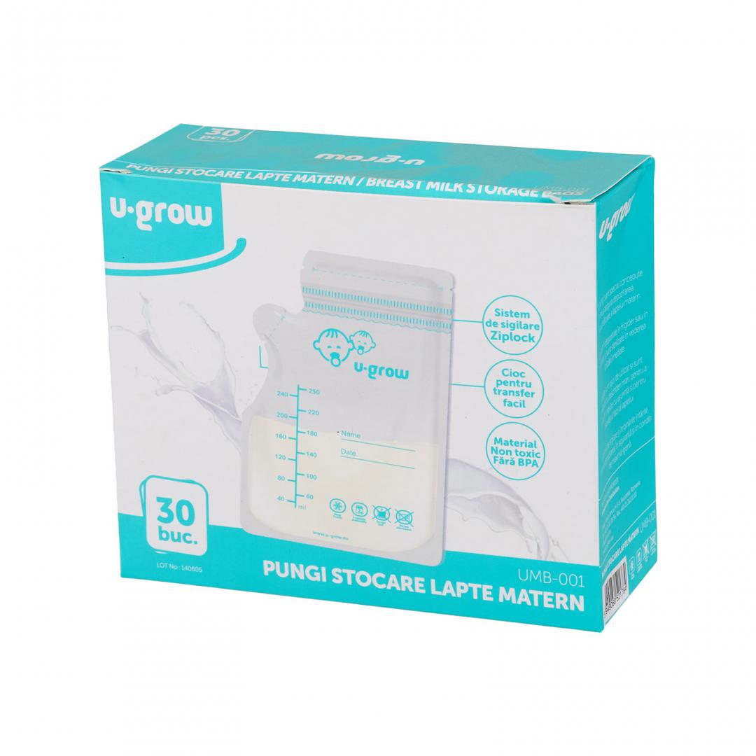 Pungi stocare lapte matern 30buc UMB-001, U-Grow - imagine 3