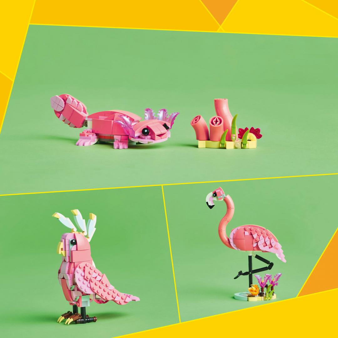 ANIMALE SALBATICE: FLAMINGO ROZ, LEGO 31170 - imagine 8