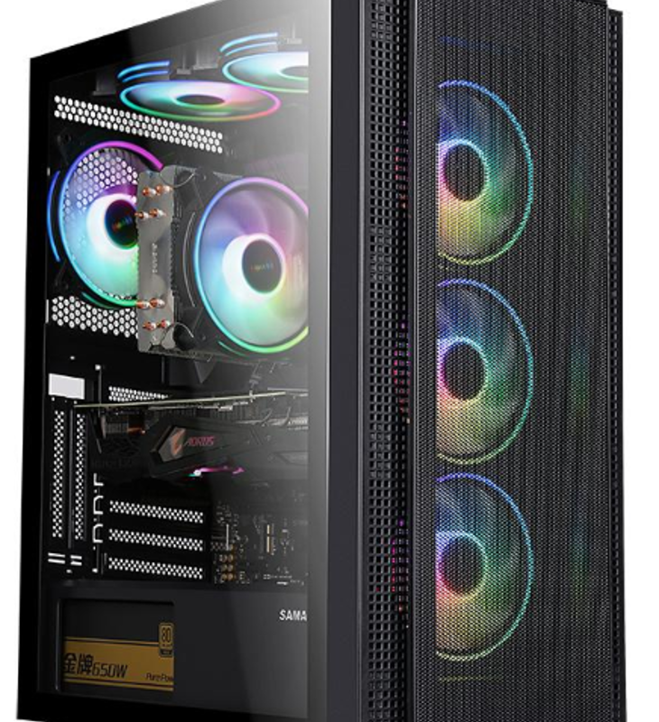 Carcasa gaming Serioux Quantum, fara sursa, tip middle tower, capac