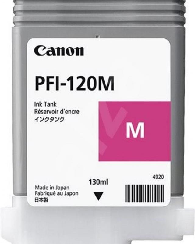 Cartus cerneala Canon PFI-120M, magenta, capacitate 130ml, pentru Canon TM