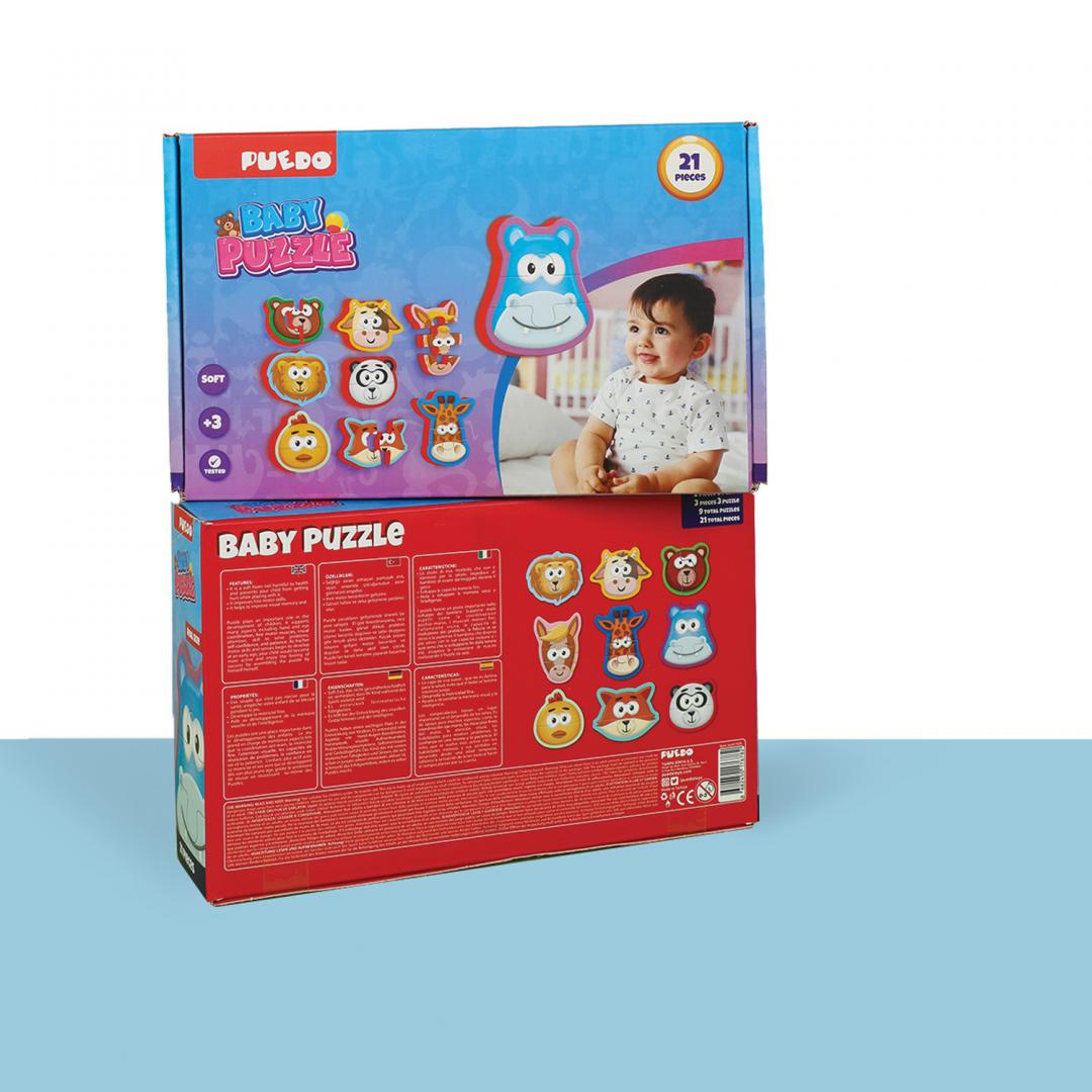 PUZZLE BABY DIN SPUMA EVA, 21 PIESE, PUEDO - imagine 5