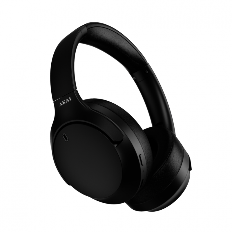 Casti Over-ear AKAI BTH-P200ANC, Wireless, noise-canceling, Negru