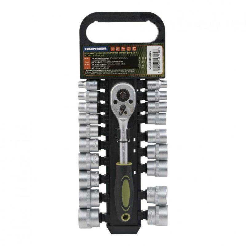 HEINNER SET 20 PIESE 3/8" CR-V