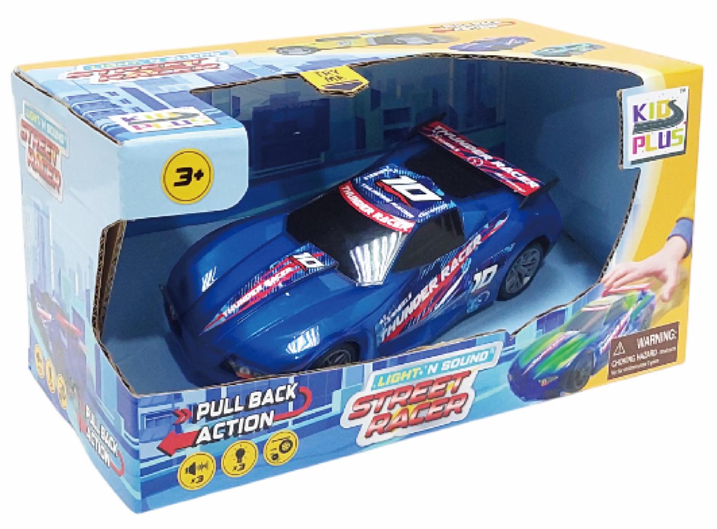 MASINUTA CU LUMINI, SUNETE SI SISTEM PULLBACK RACER, SCARA 1/24, - imagine 3