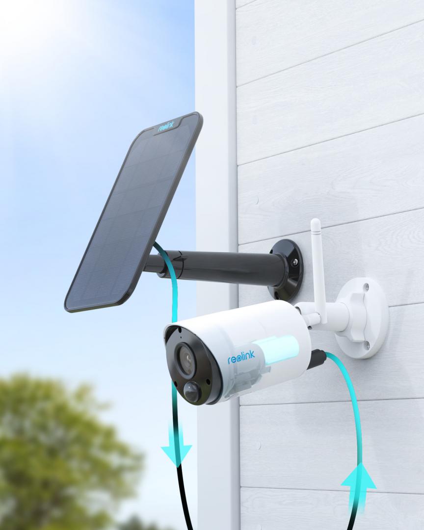 Camera de supraveghere Reolink Argus Eco cu panou solar; B320 - imagine 3