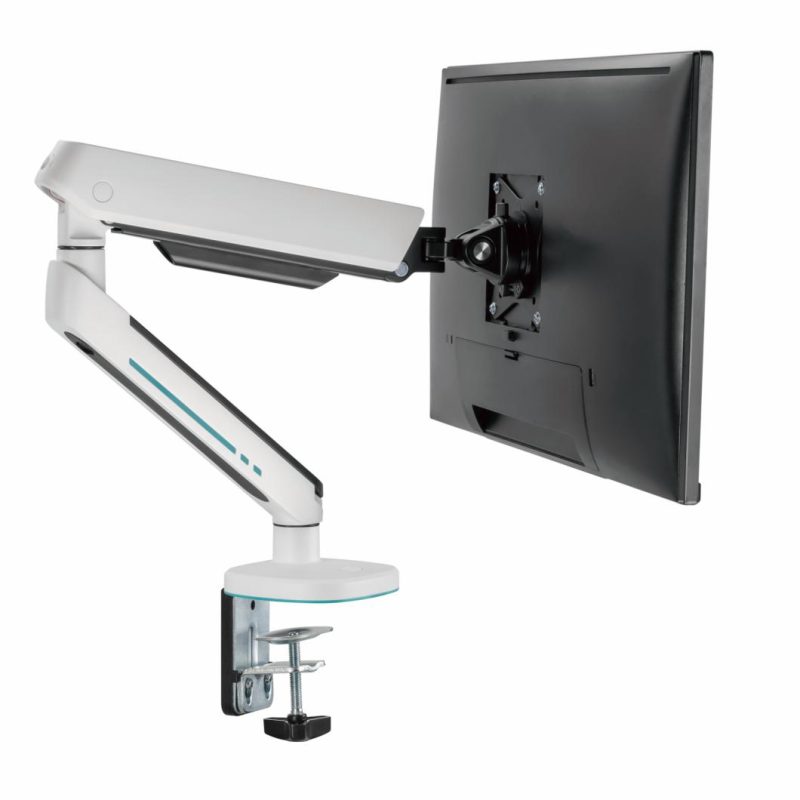 Suport monitor Serioux SRXA-MM54-C012WH, Material: Oțel, Aluminiu, Plastic, Suprafață finisaj