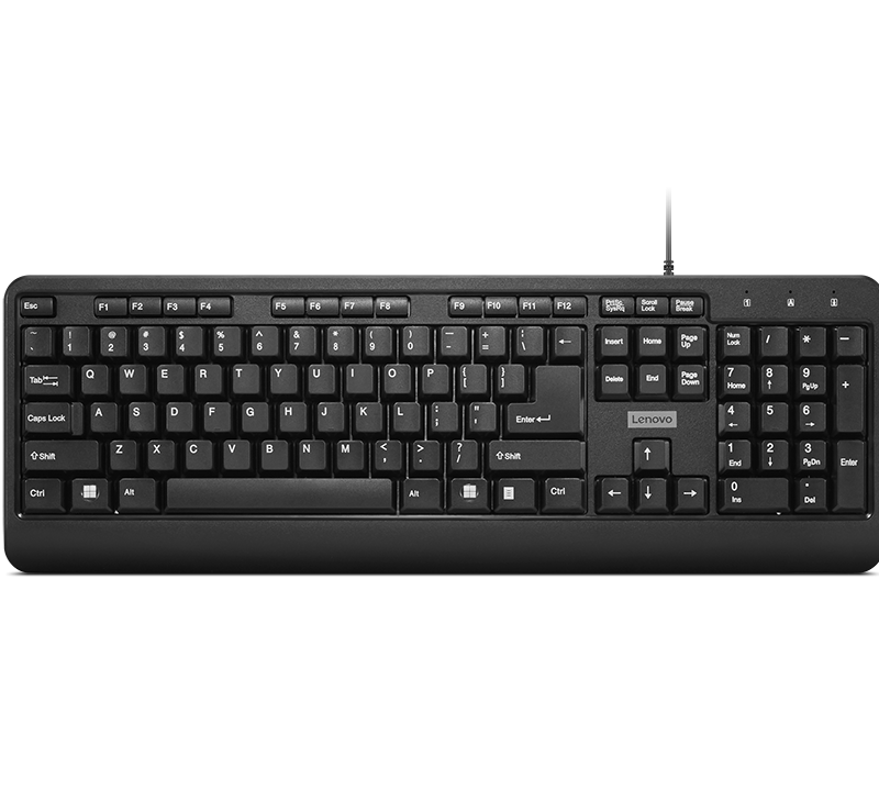 Tastatura Lenovo 160 Wired, USB, Negru