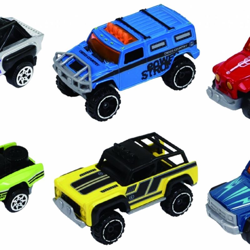 MACHETA DIE CAST, SET 6 CAMIONETE 1/64, 7.5 CM, DIVERSE