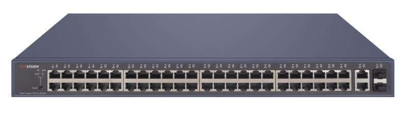 Switch PoE Hikvision DS-3E1552P-SI: 48 x 10/100/1000M PoE Ports, 2