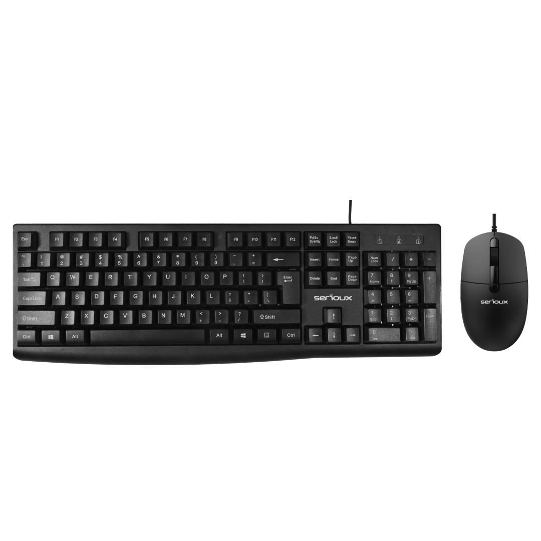 Kit Serioux cu fir, Tastatura: interfata USB, 104 taste, material - imagine 3