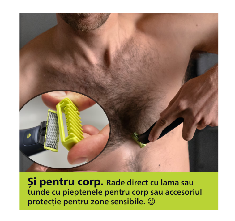 Aparat de ras (0,2mm) si tuns (0,4-10mm) PHILIPS OneBlade Pro - imagine 5