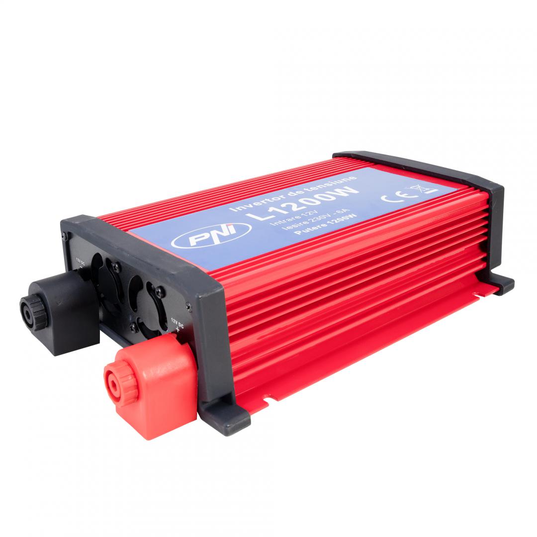 Invertor de tensiune PNI L1200W alimentare 12V iesire 230V, PNI- - imagine 3