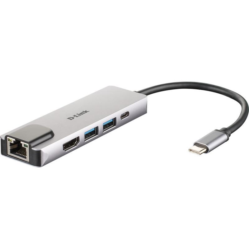 Hub USB DLINK DUB-M520, 5 porturi, gri - imagine 3