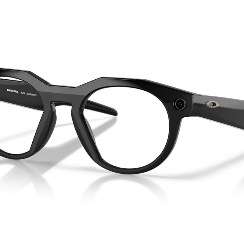 Oakley Meta HSTN AI Glasses Black Frame Clear Lenses Wide