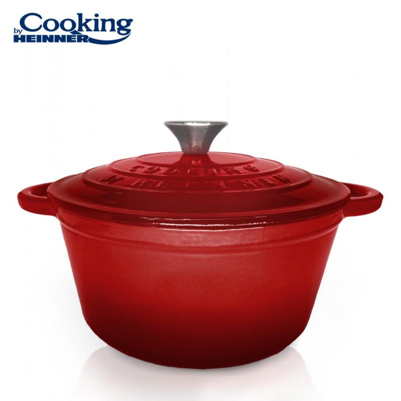 SEMIOALA FONTA+CAPAC 24x11.5CM,4L, RED LINE, COOKING BY HEINNER