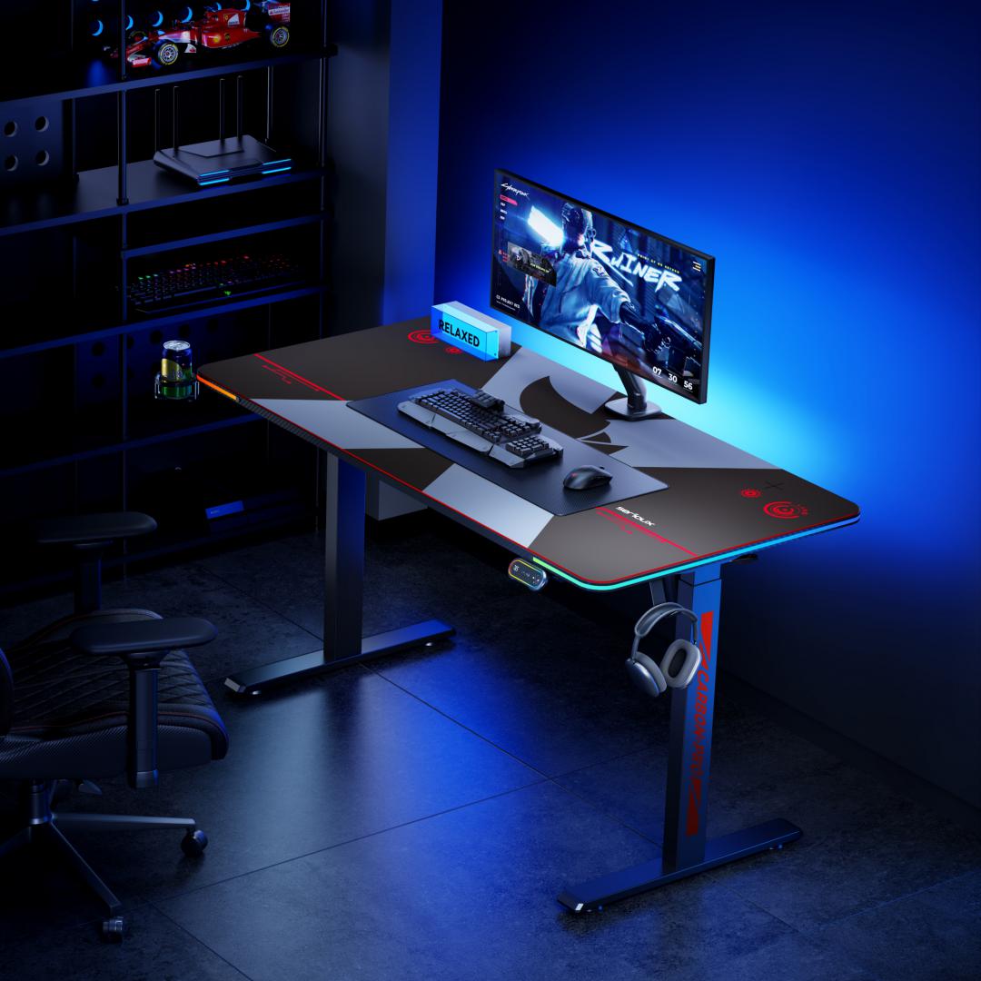 Birou electric Serioux Carbon Pro RGB, reglabil pe inălțime, Dimensiuni - imagine 11