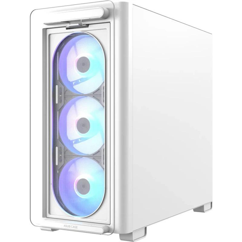 Carcasa ASUS A23 PLUS TG ARGB WHITE, RGB, Mid Tower, - imagine 3