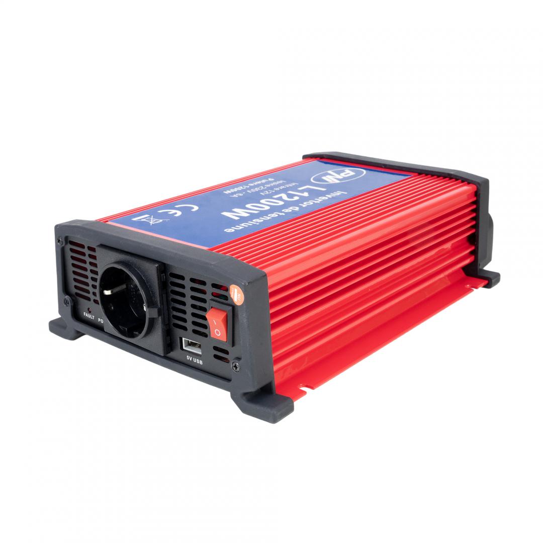Invertor de tensiune PNI L1200W alimentare 12V iesire 230V, PNI- - imagine 4