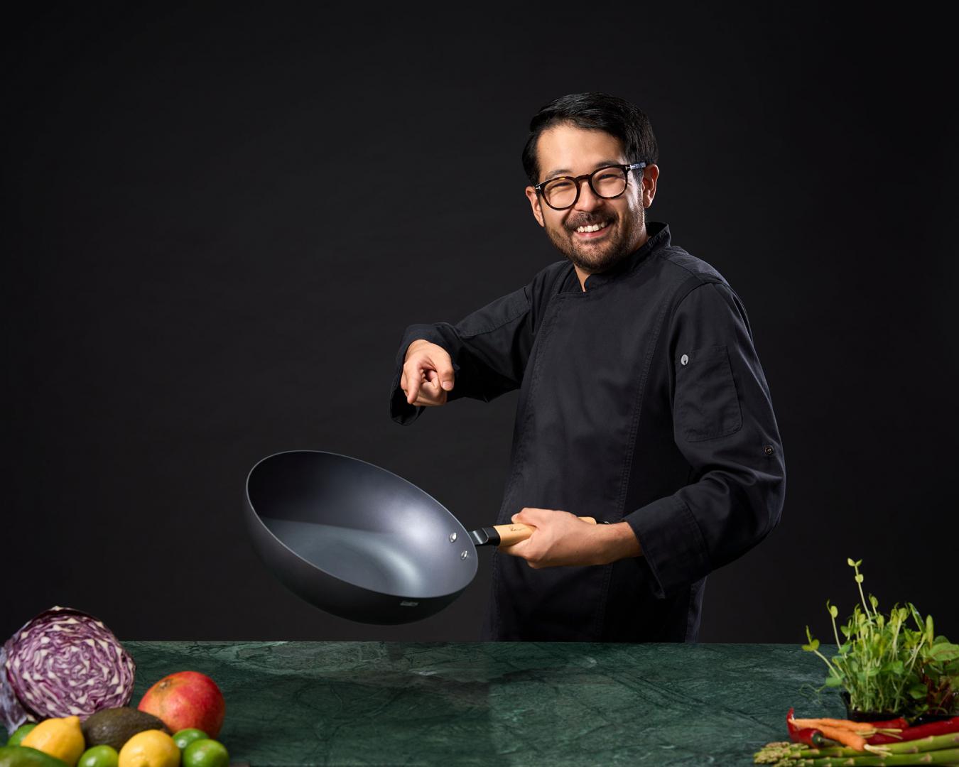 TIGAIE WOK 32X9 CM, RIKITO WATANABE, SAMURAI GOURMET, COOKING BY - imagine 8