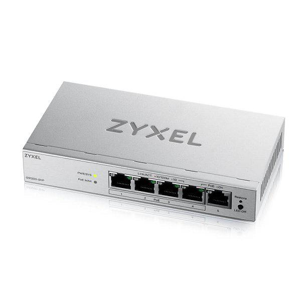 ZYXEL GS1200-5HPV3 5-Port Gigabit PoE Web-Managed Switch - imagine 3