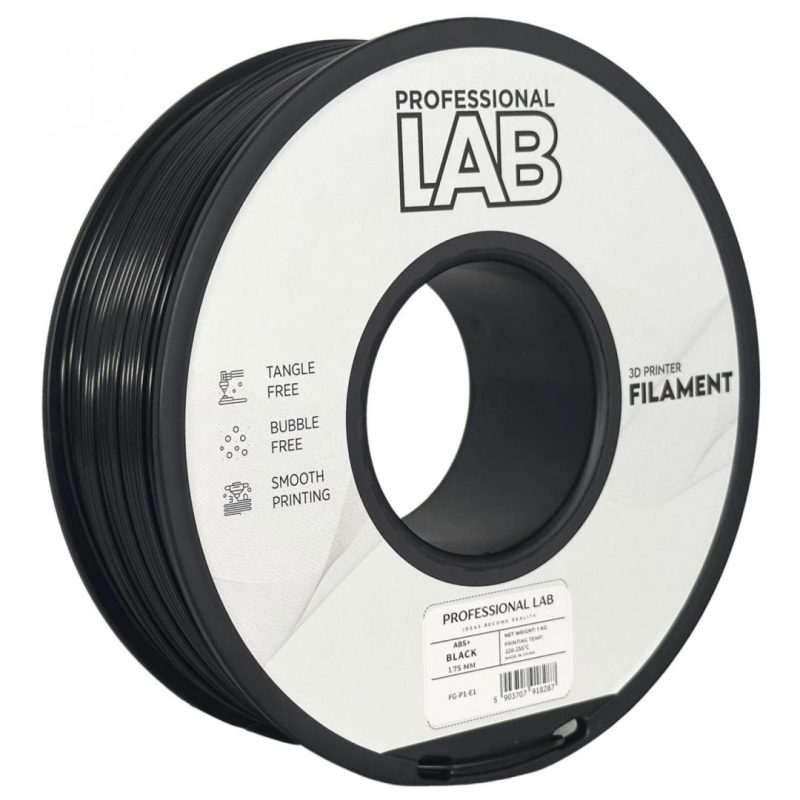 Filament 3D Proffesional Lab, Diamentru 1.75mm, Greutate: 1KG, Culoare: Negru,