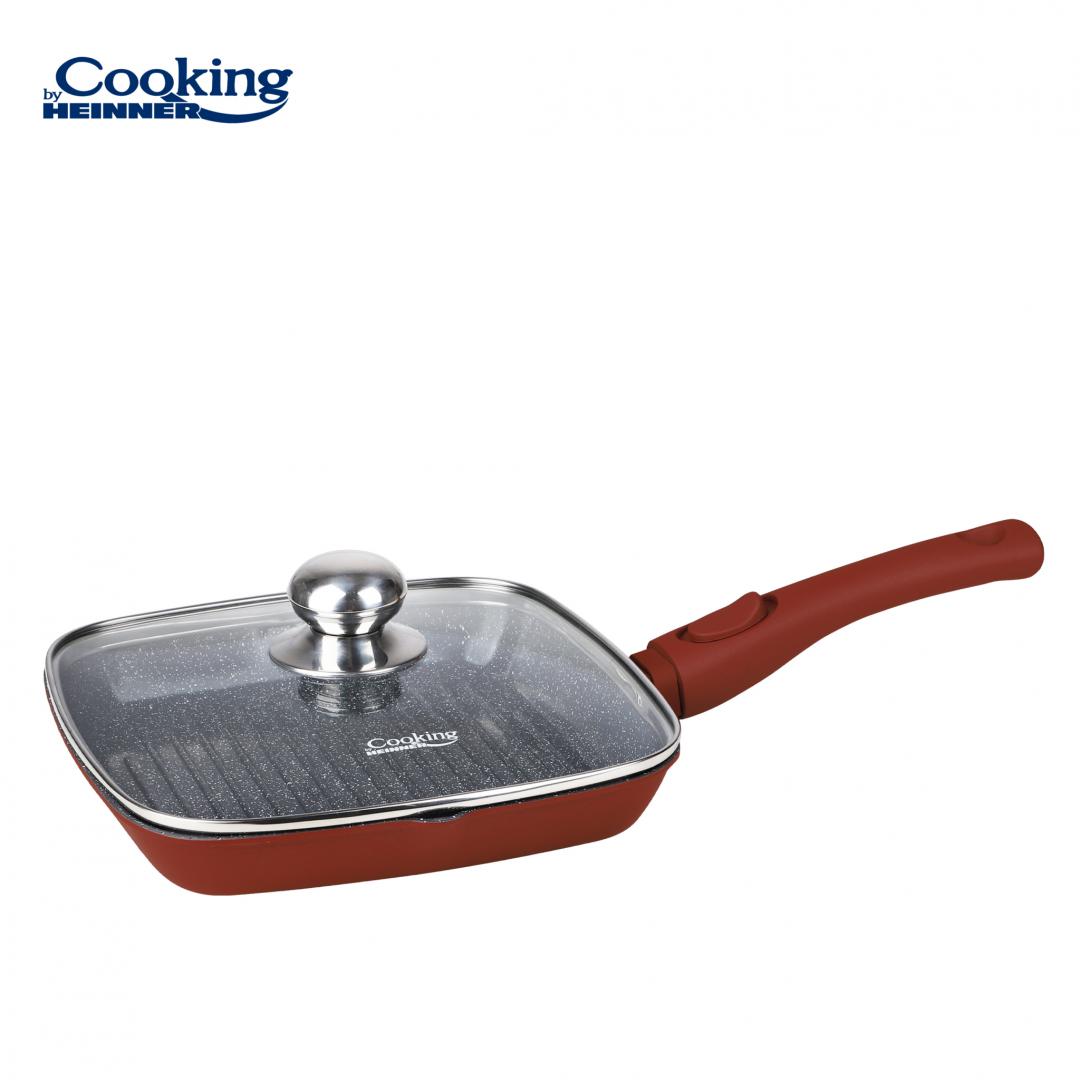 TIGAIE GRILL ALUMINIU TURNAT+CAPAC 24x4 CM,CALABRIA, COOKING BY HEINNER - imagine 3